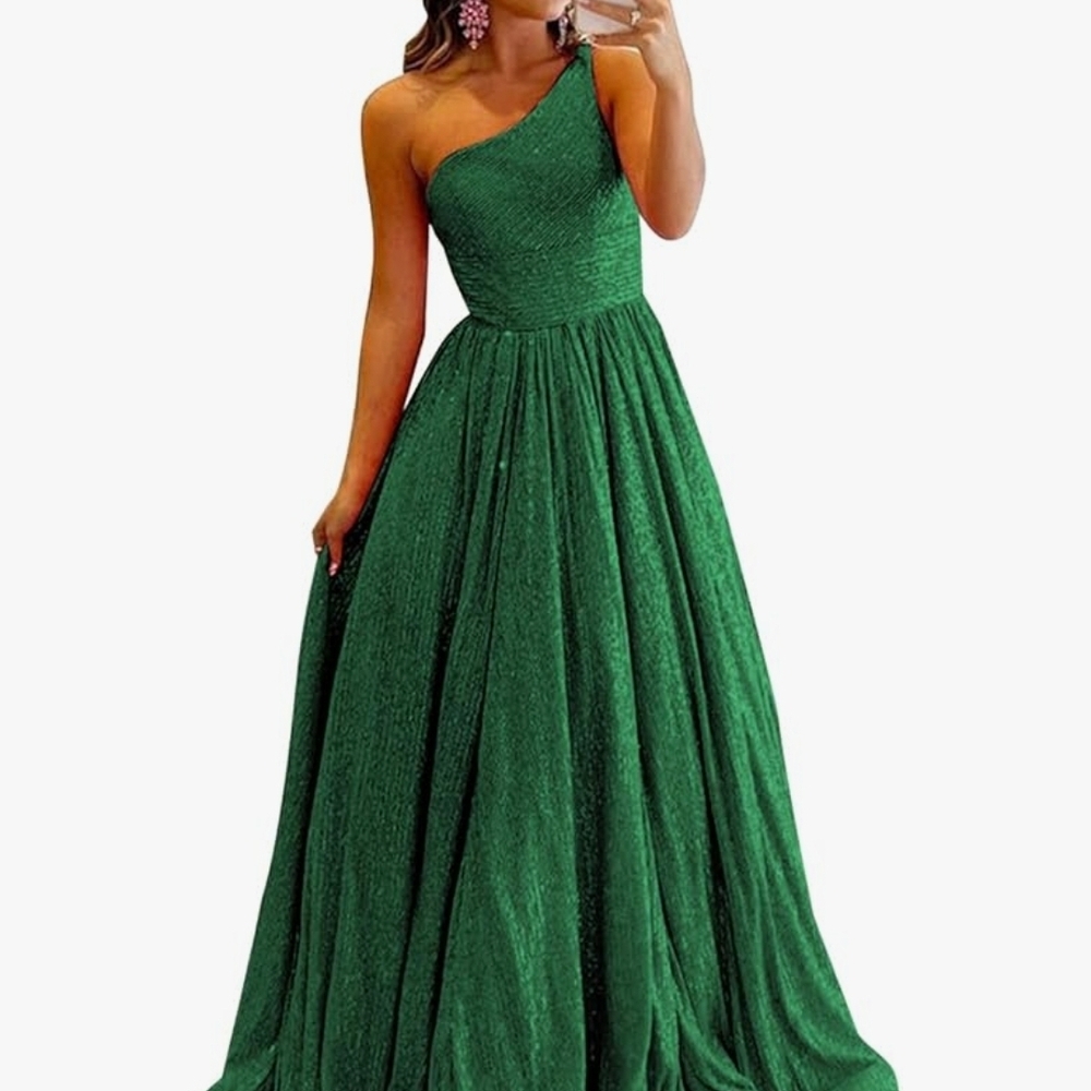 One Shoulder Sequin Prom Dresses 2025 Sparkly Long Ball Gowns Formal Dresses for